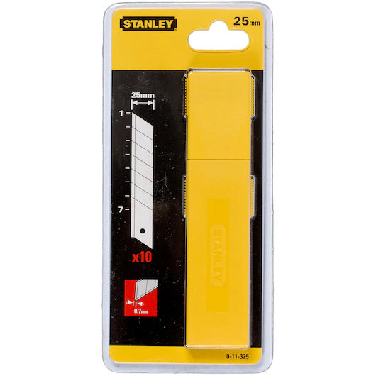 Set 10 lame 25mm di ricambio a spezzare Stanley 0-11-325