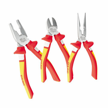 Assortimento pinza universale, pinza becchi mezzotondi e tronchesi a tagliente diagonale 1000V 085 EG/SE3 Usag U00852121