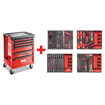 Carrello Start con assortimento manutenzione 495 MB 156 pezzi 516 ST6MM Usag U05160628