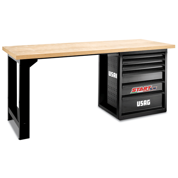 Banco da lavoro Start con piano in legno e sei cassetti 516 SPCN1 Usag U05160022