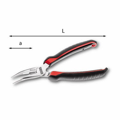 Pinze a becchi mezzotondi lunghissimi piegati a 45° Usag 133 AXP