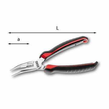 Pinze a becchi mezzotondi lunghissimi piegati a 45° Usag 133 AXP