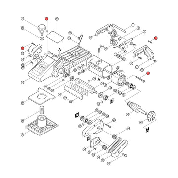 Spaccato ricambi pialla 1806B