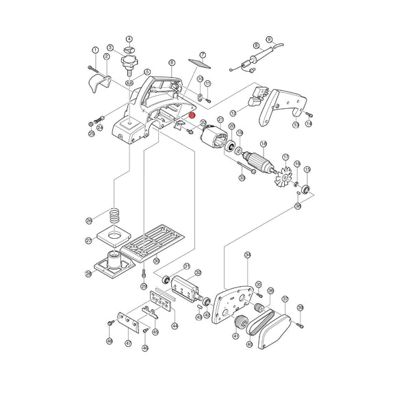 Spaccato ricambi pialla 1902