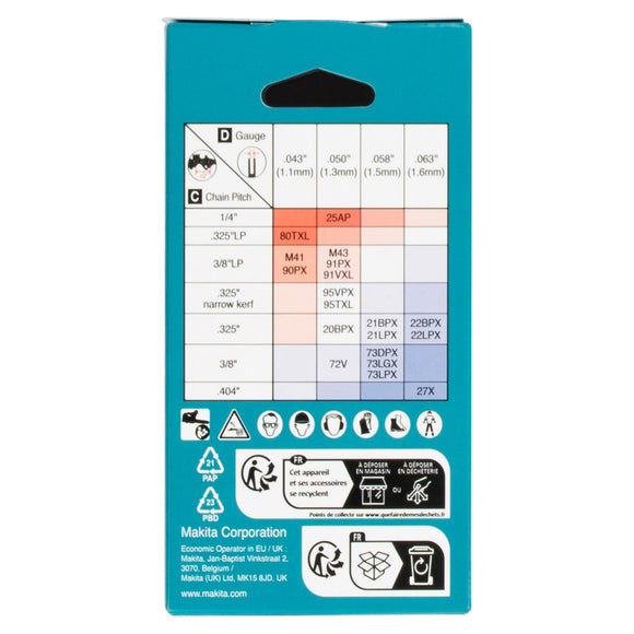 Catena per elettroseghe 0.325LP 1,3mm 67 maglie Makita 1916A1-3