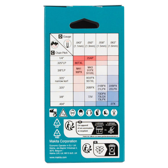 Catena per elettroseghe 0.325LP 1,3mm 74 maglie Makita 1916A2-1