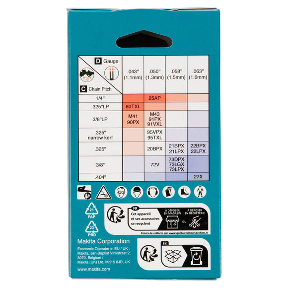 Catena per elettroseghe 0.325LP 1,6mm 82 maglie Makita 1916A4-7