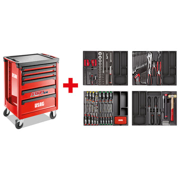 Carrello Start con assortimento manutenzione 495 PM 157 pezzi 516 ST6PM Usag U05160630P