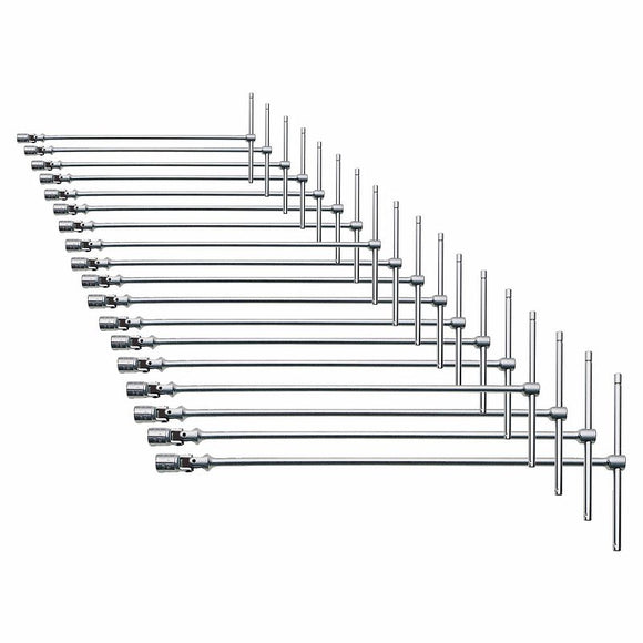 Serie 18 chiavi a T snodate con bocca esagonale 276 CE/SE18 Usag U02760481