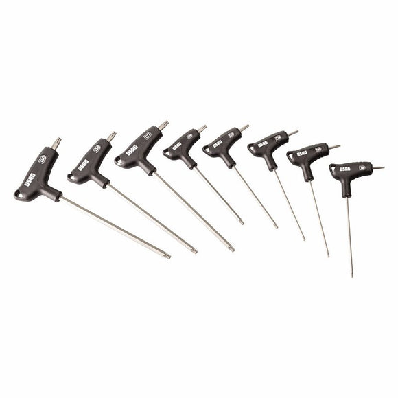 Serie 8 chiavi maschio a testa sferica profilo torx speciale X-GRIP 280 HXTX/SE8 Usag U02802451