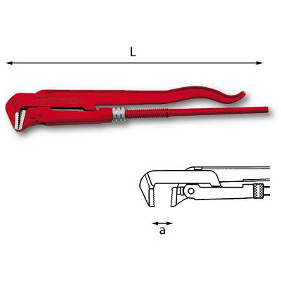 Giratubi modello Svedese con ganasce a 90° dritte Usag 305 N