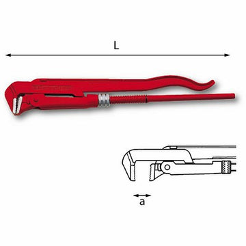 Giratubi modello Svedese con ganasce a 90° dritte Usag 305 N