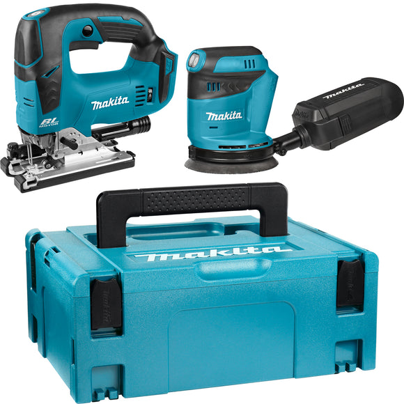 Set DBO180 + DJV182 + 3x BL1850 18V 5Ah + 1x DC18RC Makita DLX2276J
