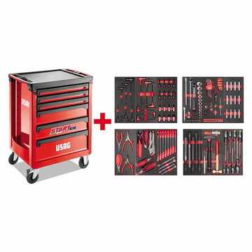 Carrello Start con assortimento X-GRIP manutenzione 495 MXG 144 pezzi 516 ST6MXG Usag U05160639