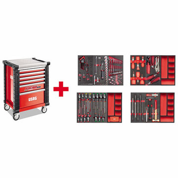 Carrello Racing con assortimento manutenzione 495 MB 156 pezzi 519 RS6/3MM Usag U05190628P