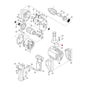 Spaccato ricambi trapano miscelatore 6013B