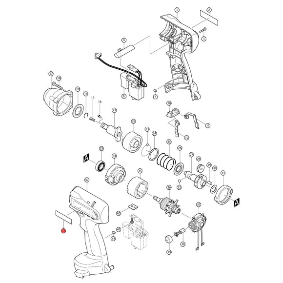 Spaccato ricambi chiave ad impulsi 6918FD