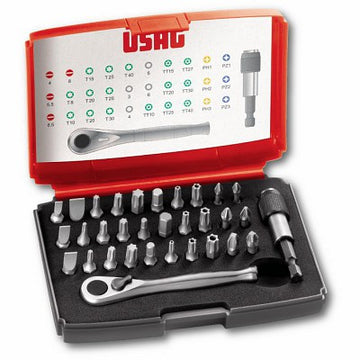 Assortimento 32 inserti per avvitatura con cricchetto reversibile 692 J32 Usag U06920042