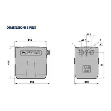 Stazione di accumulo e sollevamento acqua chiara/piovana Pedrollo SAR40-TOP2-GM - 0