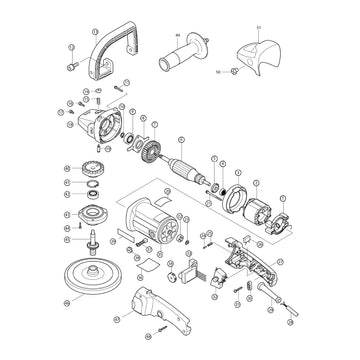 Spaccato ricambi levigatrice-lucidatrice 9227CB