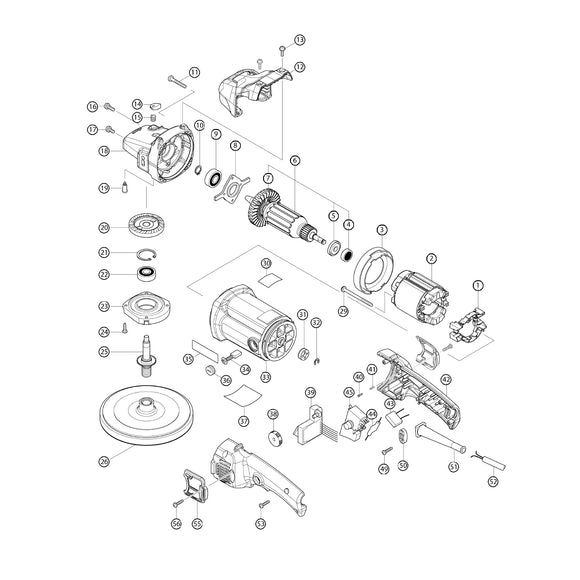 Spaccato ricambi lucidatrice 9237CB