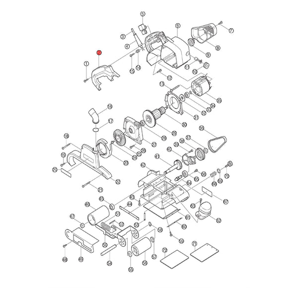 Spaccato ricambi levigatrice a nastro 9403