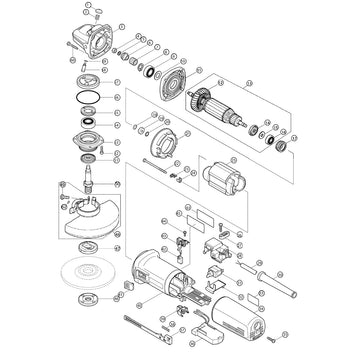 Spaccato ricambi smerigliatrice angolare 9565CVR