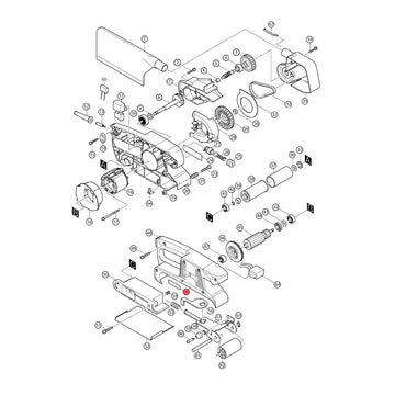 Spaccato ricambi levigatrice a nastro 9911