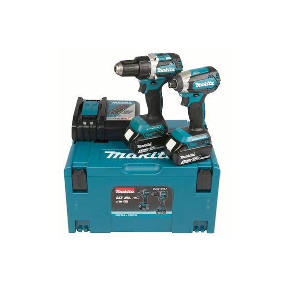 Set DDF484 + DTD153 + 2x BL1850 18V 5Ah + 1x DC18RC Makita DLX2189TJ