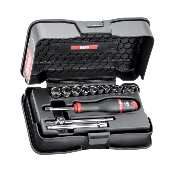 Assortimento 14 bussole esagonali in pollici 604 1/4 POL Usag U06040102