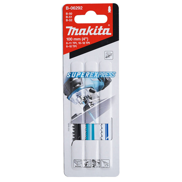 Set 3 lame assortite 100mm Makita B-06292