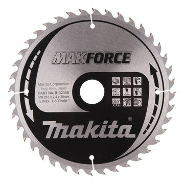 Lama MakForce Ø210mm foro 30mm 40 denti Makita B-32356