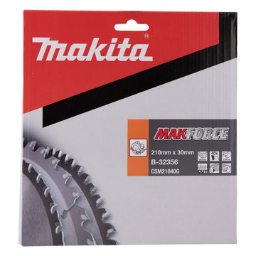 Lama MakForce Ø210mm foro 30mm 40 denti Makita B-32356 - 0