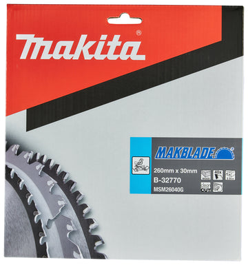 Lama MakBlade Ø260mm foro 30mm 40 denti Makita B-32770 - 0