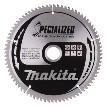 Lama Specialized per alluminio Ø235mm foro 30mm 80 denti Makita B-33277