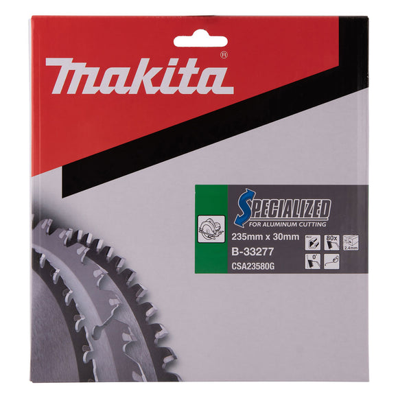 Lama Specialized per alluminio Ø235mm foro 30mm 80 denti Makita B-33277