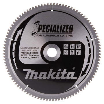 Lama Specialized per alluminio Ø305mm foro 30mm 100 denti Makita B-33358