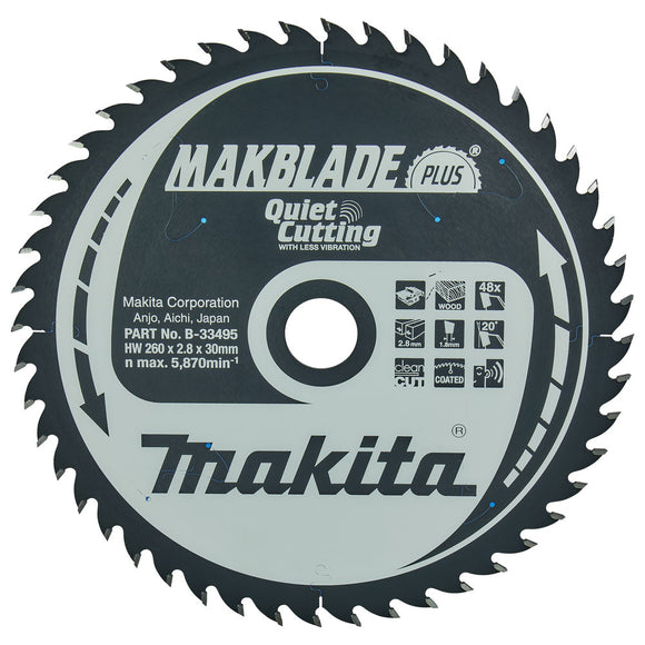 Lama MakBlade Plus Ø260mm foro 30mm 48 denti Makita B-33495