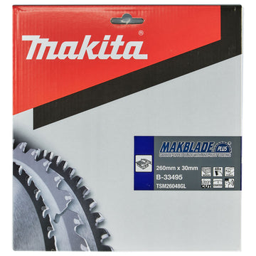 Lama MakBlade Plus Ø260mm foro 30mm 48 denti Makita B-33495 - 0