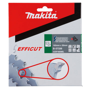 Lama Efficut per MDF/laminato Ø165mm foro 20mm 56 denti Makita B-57336 - 0