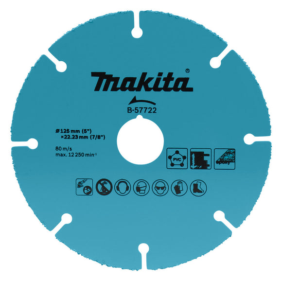 Disco da taglio multimateriale Ø125mm foro 22x23mm Makita B-57722