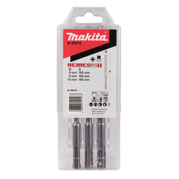 Set di 3 punte SDS-PLUS Nemesis II Makita B-59075