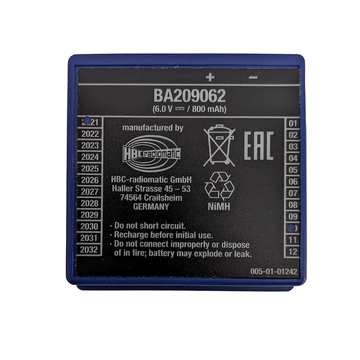 Batteria originale 6V 800mAh HBC-RADIOMATIC Ni-Mh BA209062