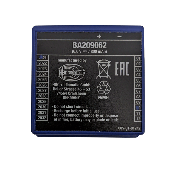 Batteria originale 6V 800mAh HBC-RADIOMATIC Ni-Mh BA209062