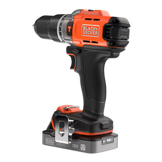 Trapano avvitatore con percussione 45Nm 18V BLACK+DECKER BCD383D2XK-QW