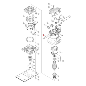 Spaccato ricambi levigatrice orbitale BO4566