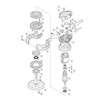 Spaccato ricambi levigatrice orbitale BO5030