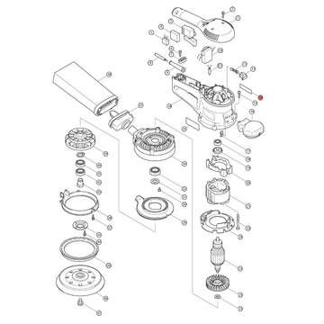Spaccato ricambi levigatrice rotorbitale BO6030