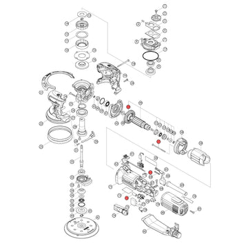 Spaccato ricambi levigatrice rotorbitale BO6050J