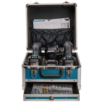 Set avvitatori 12V HP333 + TD110 + 3x BL1021 12V 2Ah + 1x DC10SB Makita CLX228SAX2 - 0